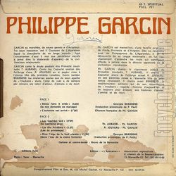 [Pochette de Chansons modernes en langue d’oc (Philippe GARCIN) - verso]