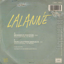 [Pochette de Monsieur pouvoir (Francis LALANNE) - verso]