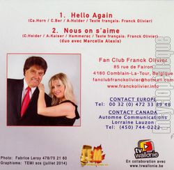 [Pochette de Hello again (Franck OLIVIER) - verso]