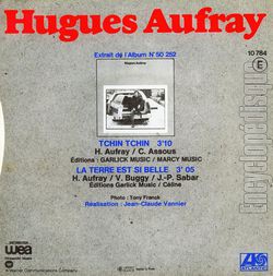 [Pochette de Tchin tchin / La terre est si belle (Hugues AUFRAY) - verso]