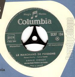 [Pochette de Le marchand de poissons / La clarinette (Annie CORDY)]
