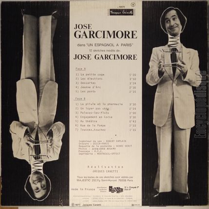 [Pochette de Un espagnol  Paris (GARCIMORE) - verso]