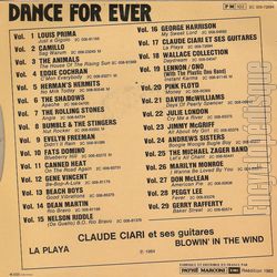 [Pochette de La playa (Claude CIARI) - verso]