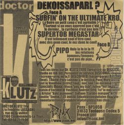 [Pochette de Gomins  la graisse de doigts (DOCTOR KLUTZ TRIO) - verso]
