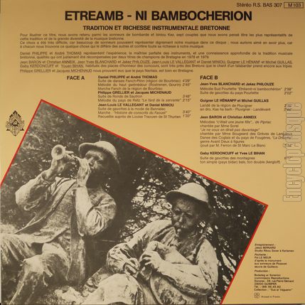 [Pochette de Bombarde et biniou koz (ETREAMB-NI BAMBOCHERION) - verso]
