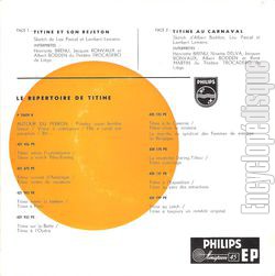 [Pochette de Titine au carnaval (TITINE) - verso]