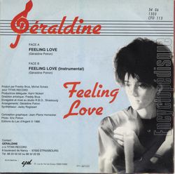 [Pochette de Feeling love (GRALDINE) - verso]