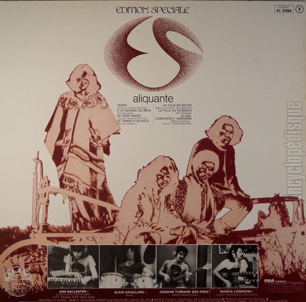 [Pochette de Aliquante (DITION SPCIALE) - verso]