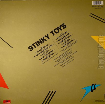 [Pochette de Plastic faces / You close your eyes / City life (STINKY TOYS) - verso]