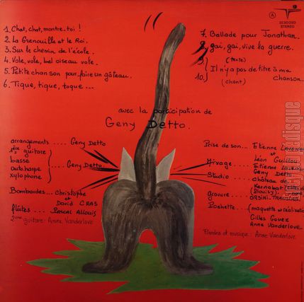 [Pochette de Chat, chat, montre toi ! / La grenouille et le Roi / Sur le chemin de l’cole… (Anne VANDERLOVE) - verso]