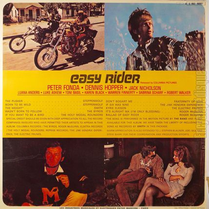 [Pochette de Easy rider (B.O.F.  Films ) - verso]