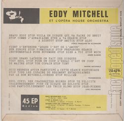 [Pochette de Mais reviens-moi (Eddy MITCHELL) - verso]