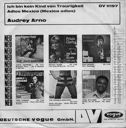 [Pochette de Ich bin ein Kind von Traurigkeit (Audrey ARNO) - verso]