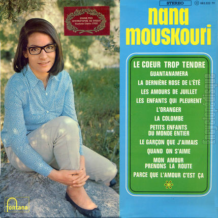 [Pochette de Le cœur trop tendre, L’oranger, La colombe… (Nana MOUSKOURI)]
