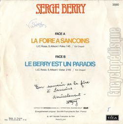[Pochette de La foire  Sancoins (Serge BERRY) - verso]