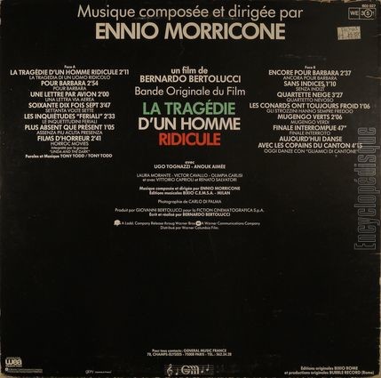 [Pochette de La tragdie d’un homme ridicule (B.O.F.  Films ) - verso]