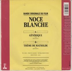 [Pochette de Noce blanche (B.O.F.  Films ) - verso]