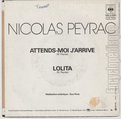 [Pochette de Attends-moi, j’arrive (Nicolas PEYRAC) - verso]