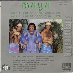 [Pochette de Lait de coco (MAYA) - verso]