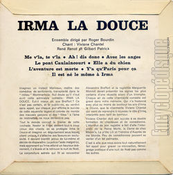 [Pochette de Irma la Douce (Viviane CHANTEL) - verso]