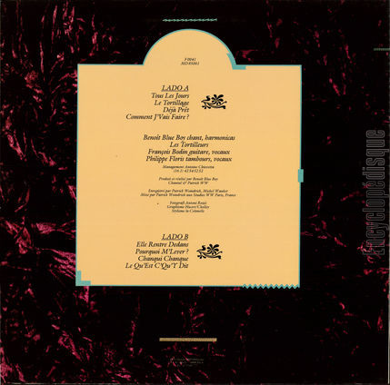 [Pochette de Benot & les tortilleurs (BENOIT BLUE BOY) - verso]