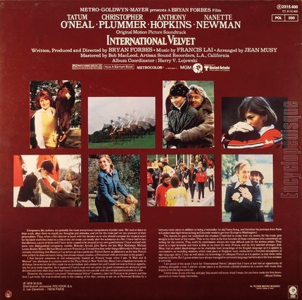 [Pochette de Sarah (International velvet) (B.O.F.  Films ) - verso]