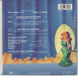 [Pochette de Comme le loup de Tex Avery (Dick RIVERS) - verso]