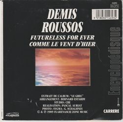 [Pochette de Futureless for ever (Demis ROUSSOS) - verso]