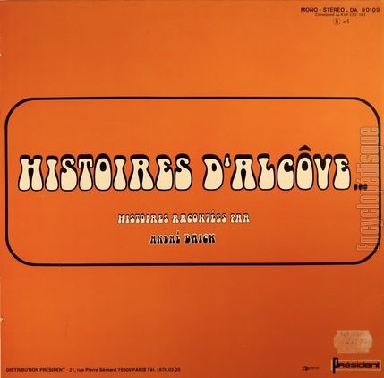 [Pochette de Histoires d’alcve… (Andr DACK) - verso]
