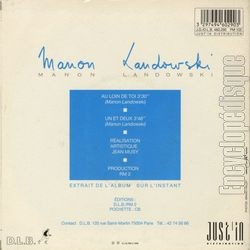 [Pochette de Un et deux (Manon LANDOWSKI) - verso]