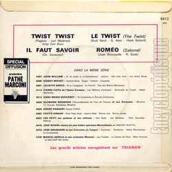[Pochette de Twist twist (ROCKY TWIST) - verso]