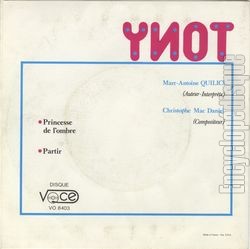 [Pochette de Princesse de l’ombre (TONY (3)) - verso]