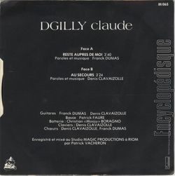 [Pochette de Reste auprs de moi (Claude DGILLY) - verso]