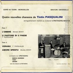 [Pochette de U’Rataghiu (Michle MONTI et Tintin PASQUALINI) - verso]