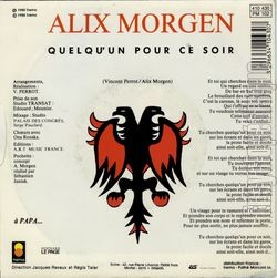 [Pochette de Quelqu’un pour ce soir (Alix MORGEN) - verso]