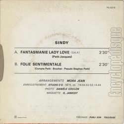 [Pochette de Fantasmanie lady love (SINDY) - verso]