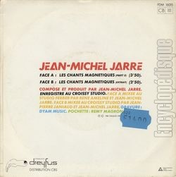 [Pochette de Les chants magntiques (Jean-Michel JARRE) - verso]