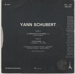 [Pochette de Le Berlin de Lou Reed (Yann SCHUBERT) - verso]