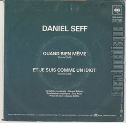 [Pochette de Quand bien mme (Daniel SEFF) - verso]