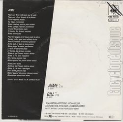[Pochette de Aime (Daniel SEFF) - verso]