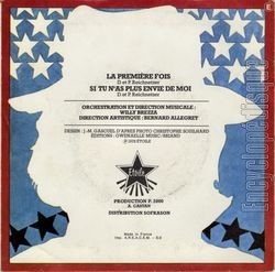 [Pochette de La premire fois (Christopher SAINT REAL) - verso]