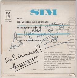 [Pochette de Moi je dors avec nounours (SIM) - verso]