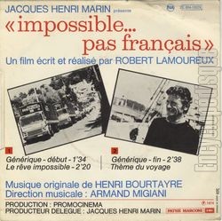 [Pochette de Impossible…pas franais (B.O.F.  Films ) - verso]