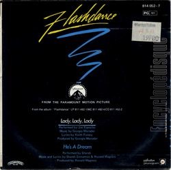 [Pochette de Flashdance (B.O.F.  Films ) - verso]