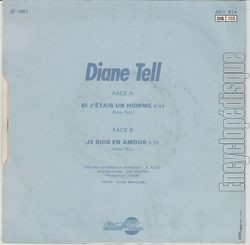 [Pochette de Si j’tais un homme (Diane TELL) - verso]