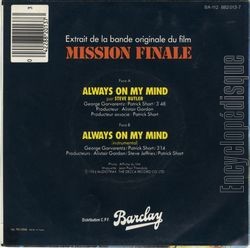 [Pochette de Mission finale (B.O.F.  Films ) - verso]