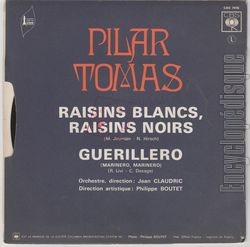 [Pochette de Raisins blancs, raisins noirs (Pilar TOMAS) - verso]