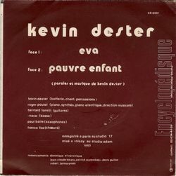 [Pochette de Eva (Kevin DESTER) - verso]