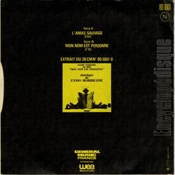 [Pochette de Mon nom est personne (B.O.F.  Films ) - verso]