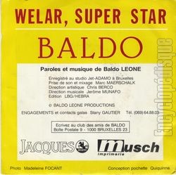 [Pochette de Welar, super star (Baldo LONE) - verso]